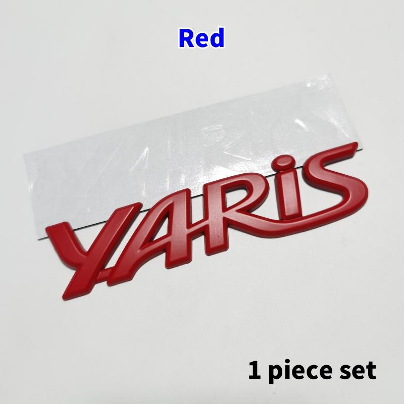 3D Metal Yaris Logo Emblem Badge Matte black Chrome Plated Trunk Letter Sticker For Toyota Yaris Car Exterior Decor Accessories