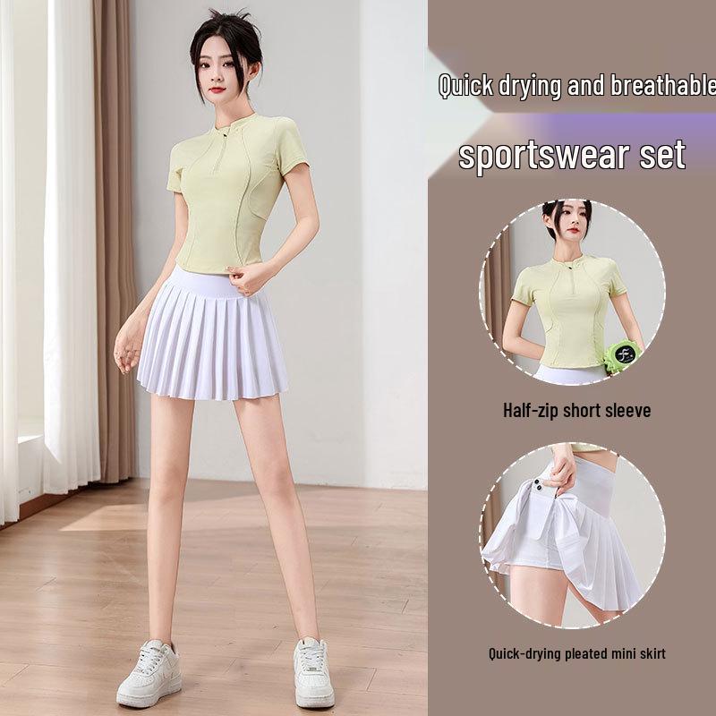 Women's Summer Quick-Dry Badminton & Tennis Skirt Set