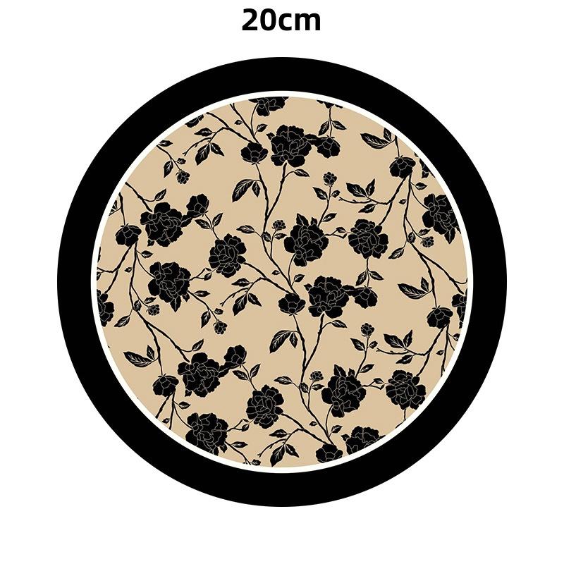 Retro Round Flower Coasters Heat Insulation Anti-scald Table Mats Creative Home Diatomite Absorbent Coaster Kitchen Accessory