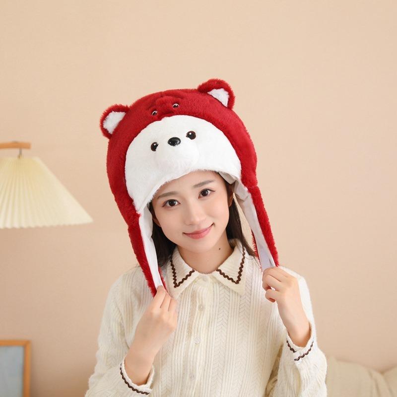 Transform Into a Pink Bear Headgear Hat, Photo Props, Cartoon Headgear, Photo Props, Performance Props