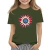 Children'S Casual T-Shirt Independence Day Printed Round Neck Short-Sleeved Top