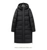 Men's Trendy Winter Long Hooded Down Jacket, Over-the-Knee, White Duck Filling, Unisex Outdoor Warmth Coat.