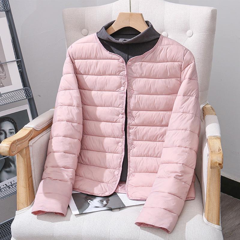 Arrivi Autunno Inverno Caldo Donna Piumino Bianco Anatra Slim Giacche Moda Femminile Ultra Leggero Ripiegabile Piumino Cappotti
