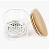 Crystal Glass Powder Liquid Blending Wash Pen Nail Cup Liquid Blending Crystal Cup Nail Tools With Cover Stainless Steel Mesh