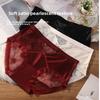 Plus Size Women Spring and Summer Sexy Hollow Lace Cotton 7a Antibacterial Extension Crotch Triangle Briefs