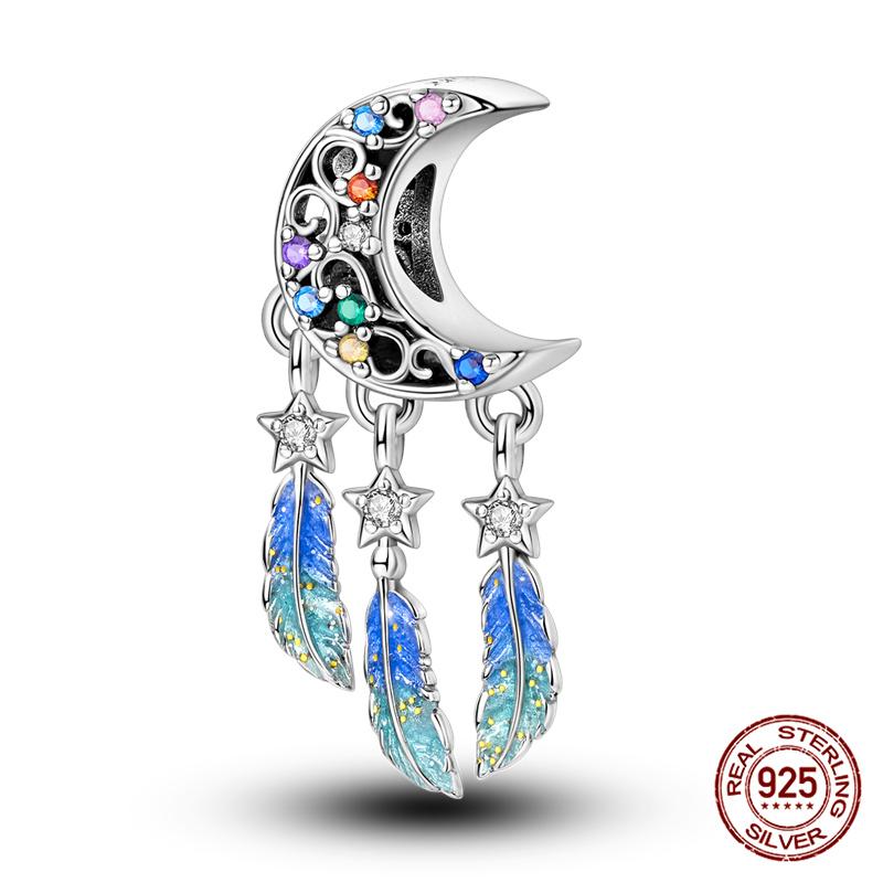 Compatible With Charm Bead Charms Ideal For Authentic Bracelets 100 copper Blue Dream Catcher Beaded Do It Yourself Jewellery Making Womens Gifts