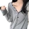 Solid color A-word hooded casual large-size dress European station long-sleeved T-shirt skirt medium and long skirt (fish scale)