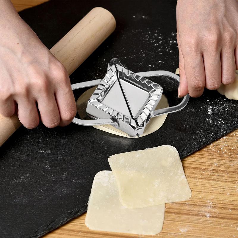 Edelstahl Teigtaschenformer, Quadratische Ravioli-Ausstecher, Teigformwerkzeuge Edelstahl Gebäckformen