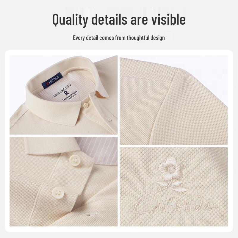 MONTAGUT Men's Mercerized Cotton Polo Shirt
