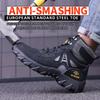 High Top Steel Toe Safety Work Boots for Men Industrial Construction Lightweight Work Sneakers Anti Puncture Safety Shoes 48