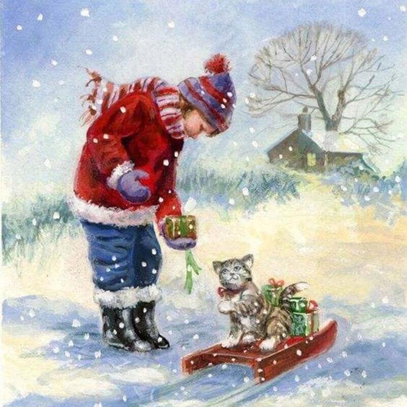 Diamond Painting Animal Cross Stitch Diamond Embroidery Cartoon Full Drill Display Diamond Mosaic Kit Scenery Art