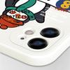 Cartoon Colorful Pattern Printing Pouzdro na telefon Čtvercové tekuté silikonové TPU Full Cover Fotoaparát Nárazuvzdorný ochranný kryt pro Huawei Honor Vivo