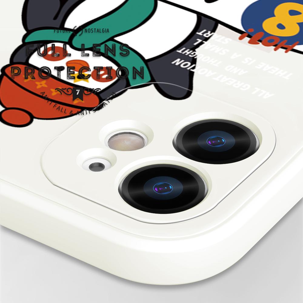 Cartoon Colorful Pattern Printing Pouzdro na telefon Čtvercové tekuté silikonové TPU Full Cover Fotoaparát Nárazuvzdorný ochranný kryt pro Huawei Honor Vivo