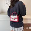 Women Cherry Square Bag PU Leather Sweet Cherry Crossbody Bag Adjustable Strap Sling Ladies Outdoor Small Handbags