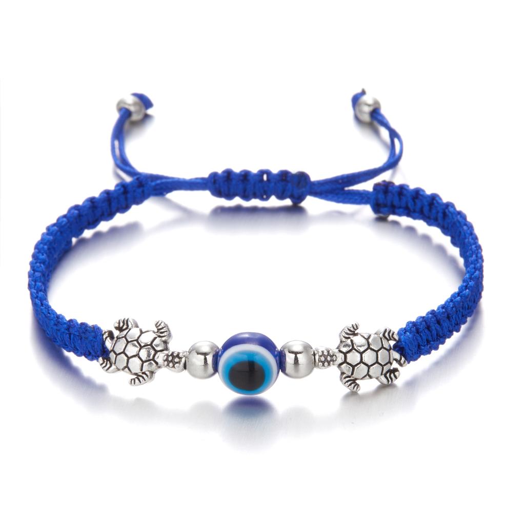 Turkish Blue Evil Eye Handmade Braided Red Black Rope Bracelet For Women Men Lucky Friendship Jewelry Adjustable Couple Bracelet