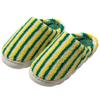 Vertical striped simple wool slippers autumn and winter home warm thick bottom velvet couple outdoor cotton slippers