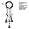 Poignée de porte suspendue en forme de cloche de sorcière, décoration vintage ronde en rotin, bouteille transparente, lune, étoile, pompons, porte-bonheur, poignée de porte, carillon éolien, ornement
