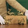 Lucky Copper Animal Four Animals Ornament Spirit Beast Dragon White Tiger Vermilion Bird Xuanwu Sculptures