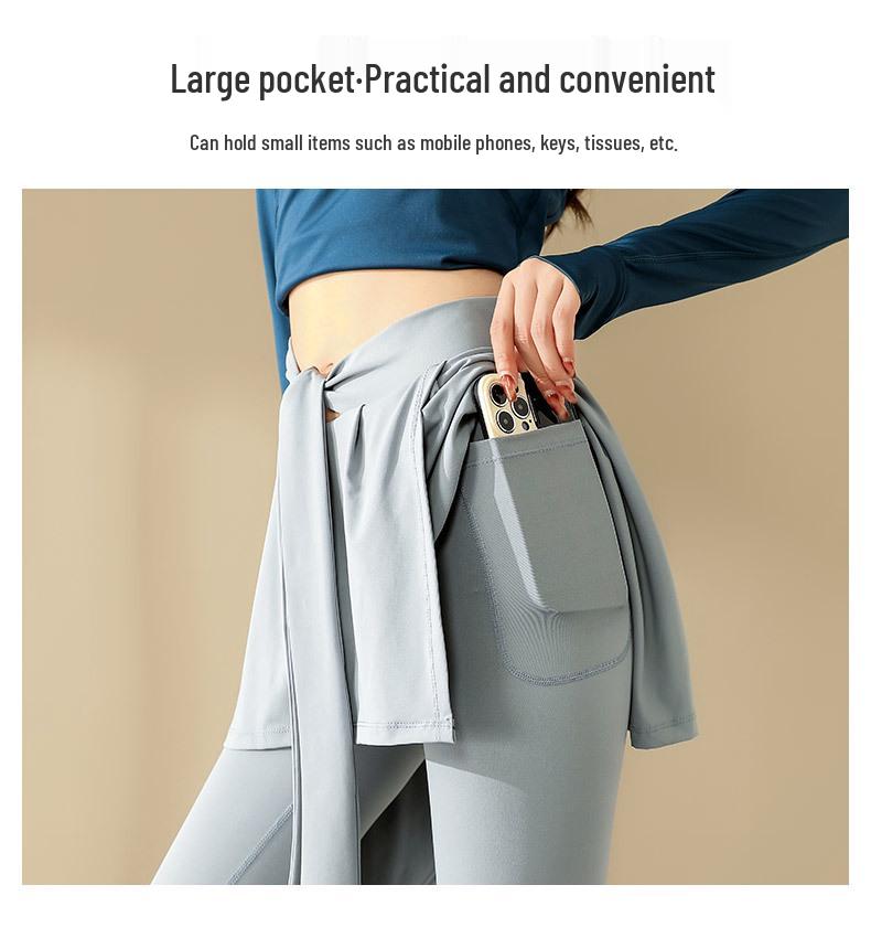 High-Quality Women's Two-in-One Yoga Skirt-Pants for Fitness and Running