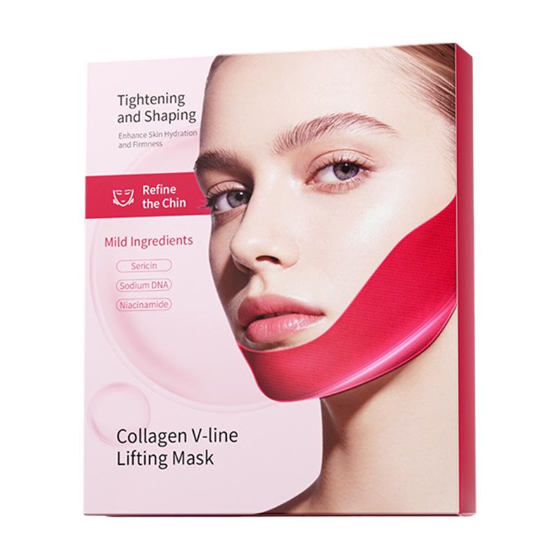 English Version Collagen V-Face Mask: Lifts, Fades Nasolabial Folds, and Tightens Chin with Hydrogel Formula