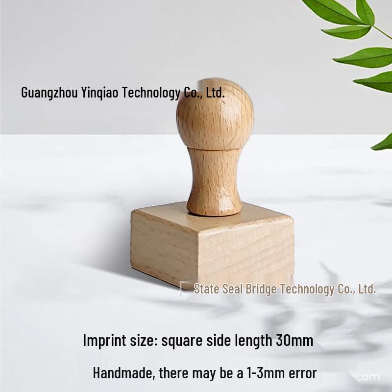 Custom DIY Wooden Rubber Stamp for Engraving and Journal Design