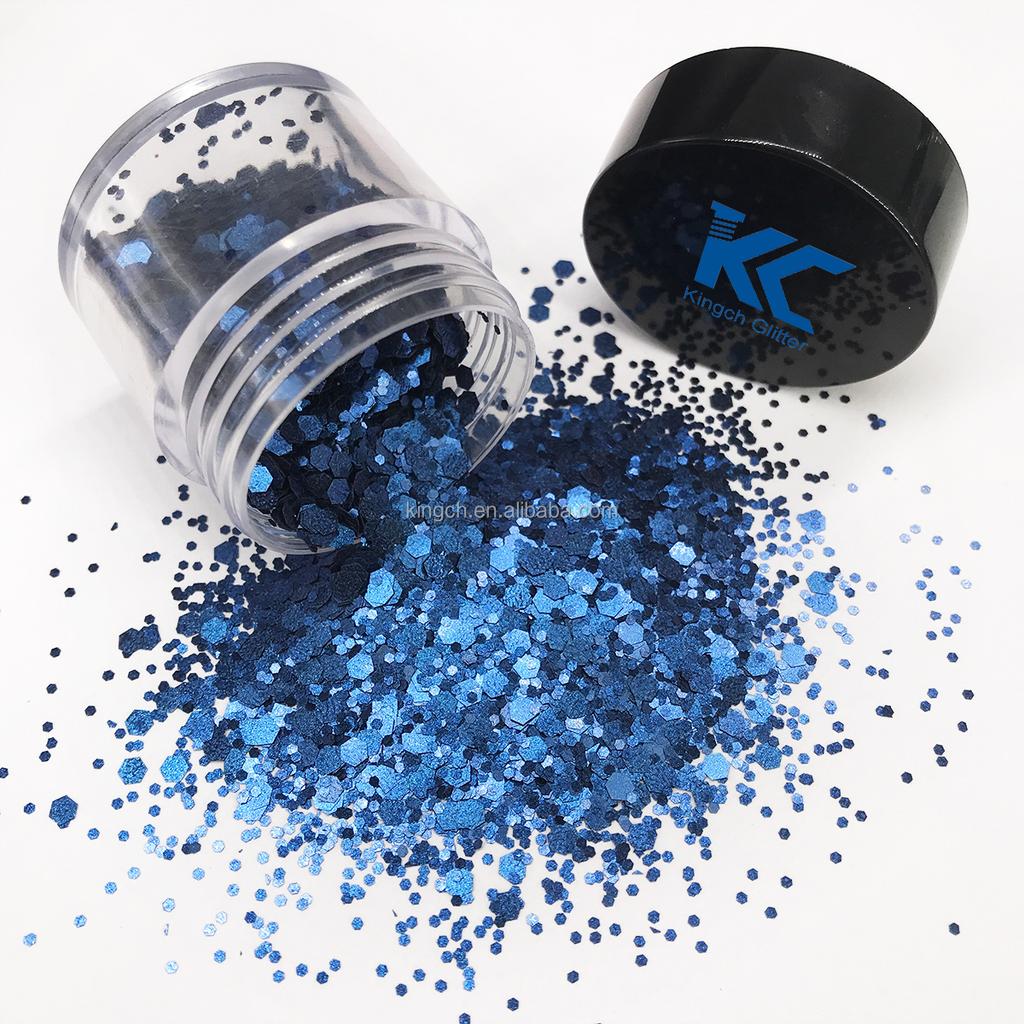 Bulk Christmas Decoration Polyester Glitter Snow Shape Chunky Glitter