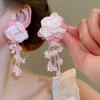 Dopamine petal mesh stud earrings new popular seaside vacation wind earrings exaggerated temperament versatile earrings wholesale