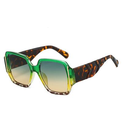 Nuevas Gafas de Sol Cuadradas Retro para Mujer Marca de Personalidad Diseño Leopardo Degradado Casual Combinan con Todo Gafas de Moda para Hombre Uv400