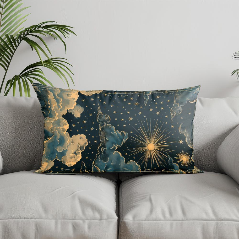Home Decor Cosmic Night Starry Pillowcase Suitable For Sofa Bedroom Car Pillow Cover Cushion Rectangular Back Cushion