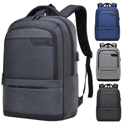 Mochila masculina simples para laptop de 15,6 polegadas, bolsa para computador, mochila para estudante universitário