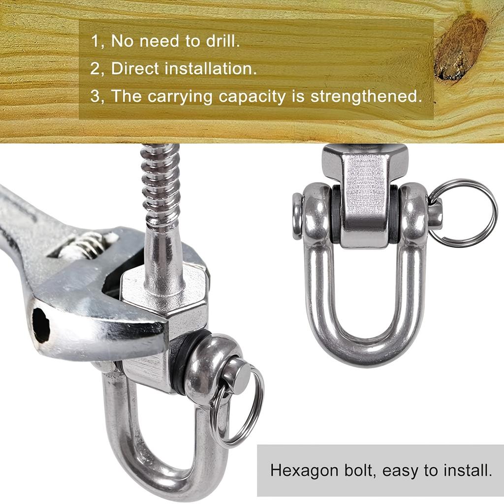 2pcs Heavy-Duty Metal Swing Hooks Set | | Metal | Durable, Rust-Resistant, Easy-to-Install | For Boxing Sandbags, Yoga Hammocks