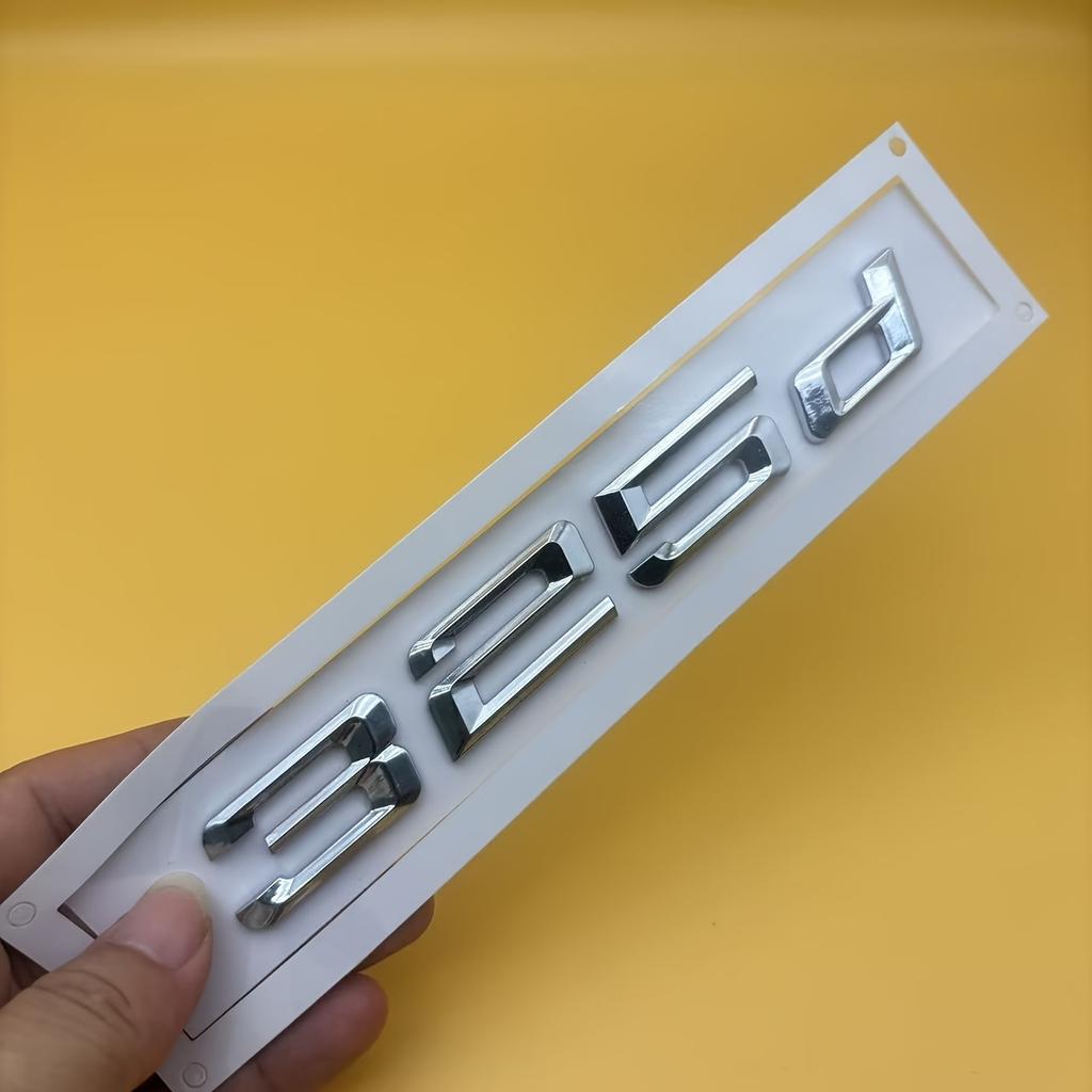 1Pc 3D 325d 330d 525d 530d Emblem Car Rear Trunk Emblem Badge for 3series 5series Accessories Car Accessories Car Modification Car Modification Parts