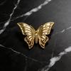 1Pcs Gold Color Retro Metal Embossed Butterfly Women'S Brooch Ocean Style Lobster Decoration Pins Party Wedding Jewelry