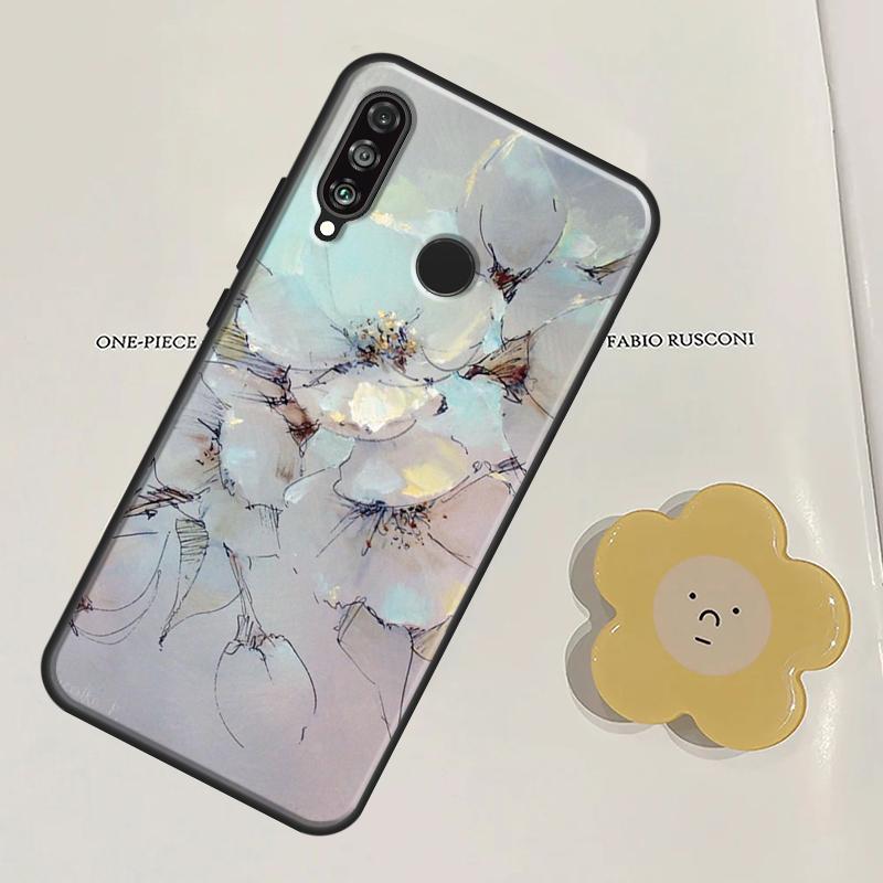 Oil Painting Flowers For Huawei Nova Y91 Y60 Y70 Y90 Y61 3i 7i 8i 11i Nova 11 9 10 SE P20 P40 Lite P30 Pro Case