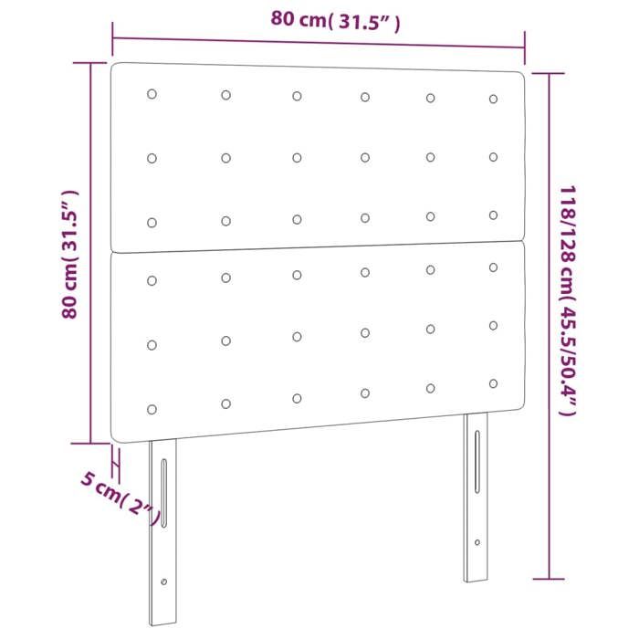 VidaXL LED Headboard Bedroom Furniture Single Bed Accessory Headboard Interior Black 3122496
