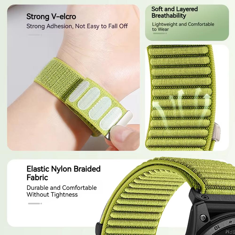 20mm 22mm 26mm QuickFit Nylon Band for Garmin Fenix 8 43mm 47mm 51mm 7 7X 6 6X 5 5X Plus/Enduro 3/Epix Pro Gen 2 Strap Bracelet