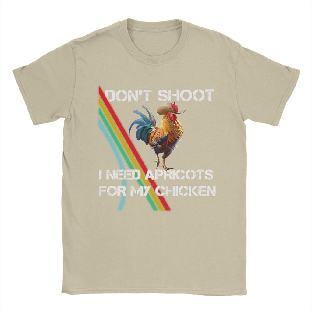 Mens Don Shoot Game Arc Raiders Chicken Meme T Shirt Pure Cotton Clothes Funny Short Sleeve Round Neck Tees Gift Idea TShirt