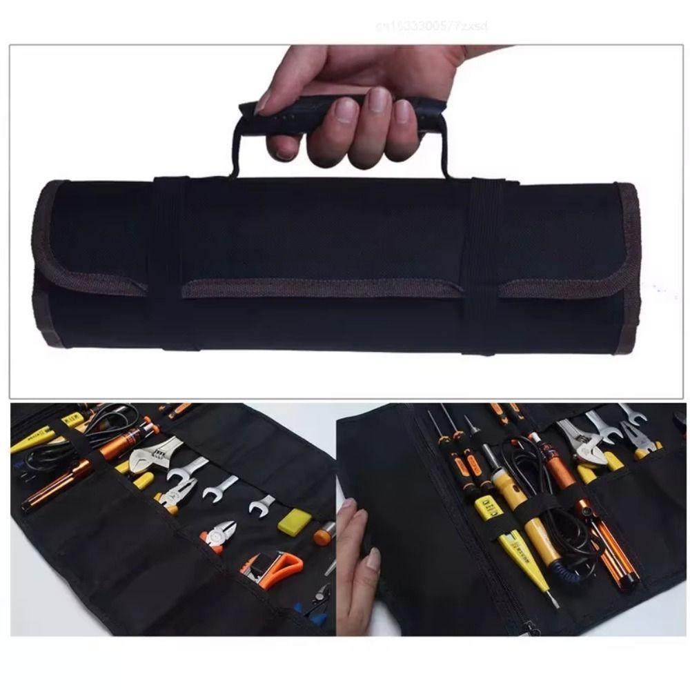Elastic Coil Folding Reel Rolling Tool Bag Separate Storage Tool Storage Bag Fitment