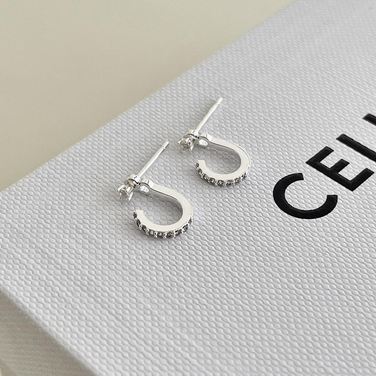 

Серьги-гвоздики из серебра 925 пробы с цирконами для женщин с уникальной индивидуальностью, серьги с подвесками сзади, легкие роскошные и высококачественные новые серьги-гвоздики. 925 silver needles