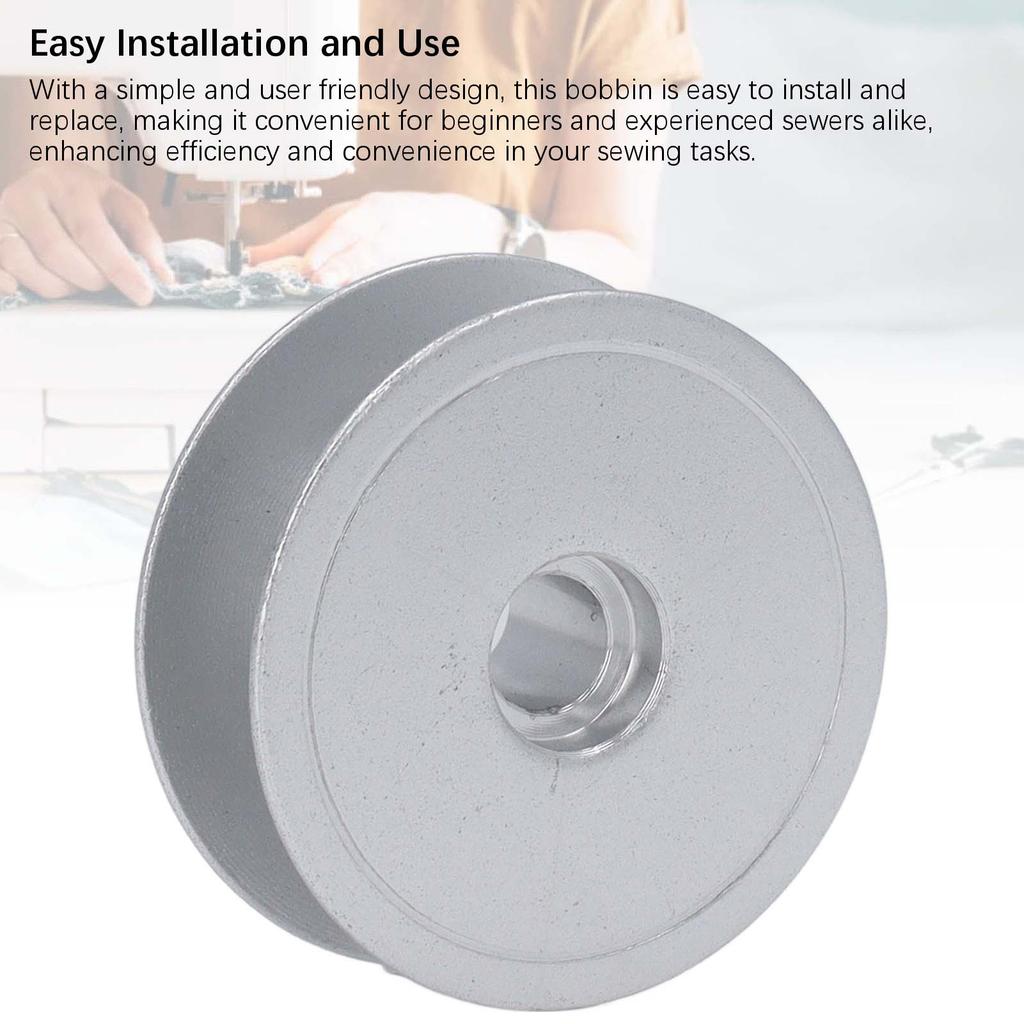 Sewing Machine Jumbo Bobbin Stainless Steel 32mm 0867150560 Grooved Metal Bobbin Replacement for