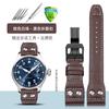Für IWC Pilot Kleiner Prinz Mark 18 20 Bronze Spitfire Jäger Großes Fliegen Lederarmband Herren Portugiesisches Leder Uhrenkette 21 22mm