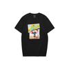 Skechers Plant Print Round Neck T-Shirt Unisex Tops Black L221U228