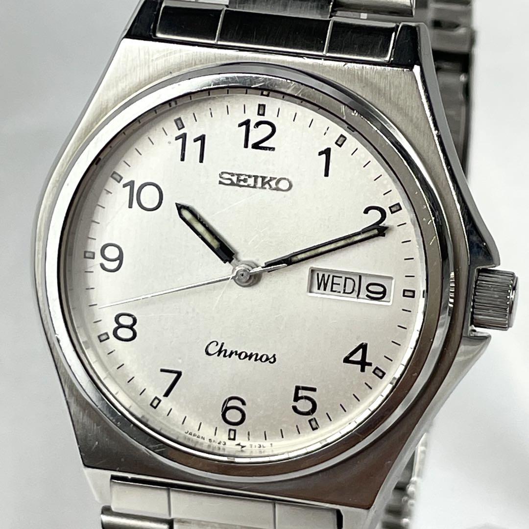 

[Б/У] Рабочий/Батарея: Кварцевые часы Seiko Chronos Day Date с оригинальным ремешком