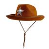 Kids Hat Sparkling Rhinestone Star Pattern Lightweight Comfortable Fit Cowboy Hat Carnivals Dress-Up Halloween Accessories