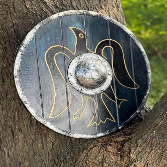 Щит викинга 45,72 см деревянный щит викинга Вальхалла Ворон для мужчин щит Морзе для косплея