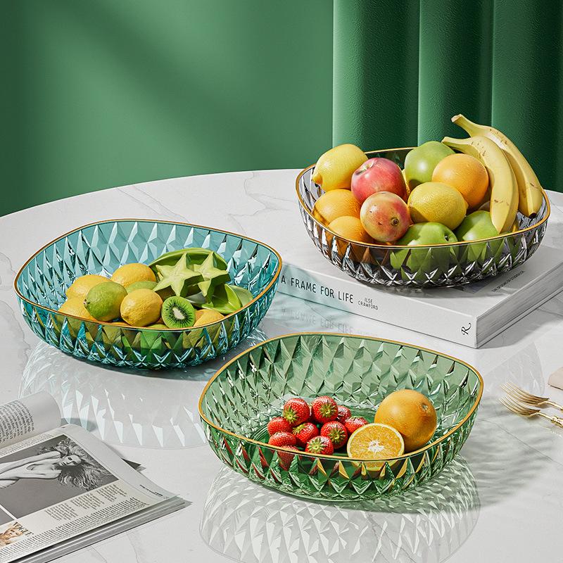 Fruit Plate Living Room Household Coffee Table Fruit Plate High-End Light Luxury Front Desk Candy Plate Placed Decorative Fruit Plate