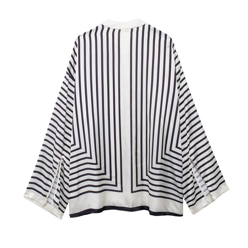 Jnleaog New Fall Women's Clothing Fashion French Style Design Fashion All-Match Casual Style Positioning Print Shirt