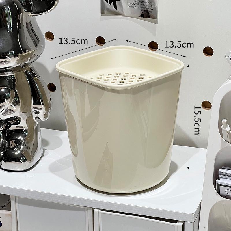 Multi-functional Tea Leaves Bin: Stylish Desktop Waste Basket & Kitchen Draining Basket