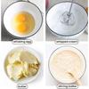 2 Pcs -mixer Semi-automatic Egg Beater Whisk Blender Eggs Tool Handheld Stainless Steel