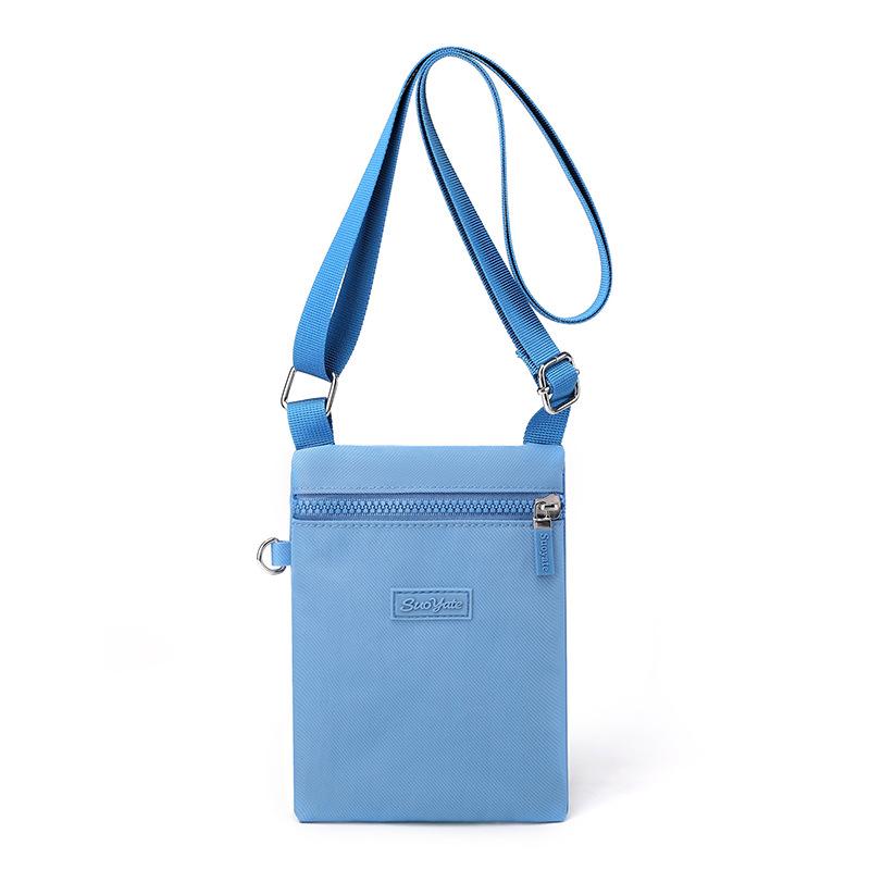 

Mini Women Mobile Phone Bag Solid Color Nylon Coin Wallet Purse Girls Shoulder Strap Wallet Pouch Universal Lady Crossbody Bags